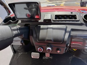 Burgundy Evolution Maverick digital dash